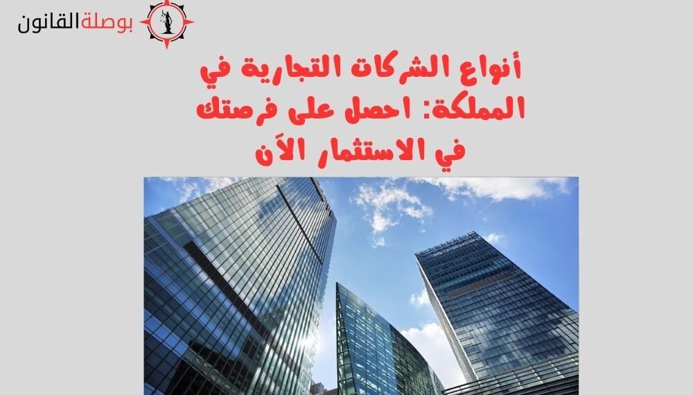أنواع الشركات التجارية في المملكة احصل على فرصتك في الاستثمار الآن